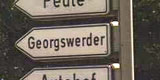 Stra�enschild mit der Aufschrift "Georgswerder".